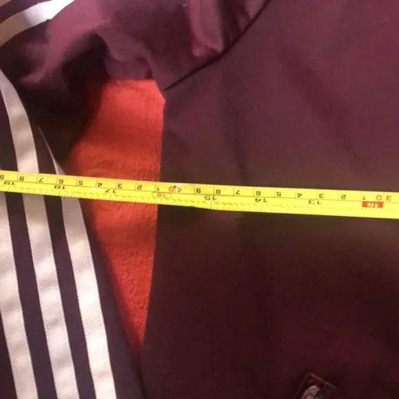 Adidas RARE awesome trefoil track coat with banded writing on back Sz XS EUC - Picture 6 of 10